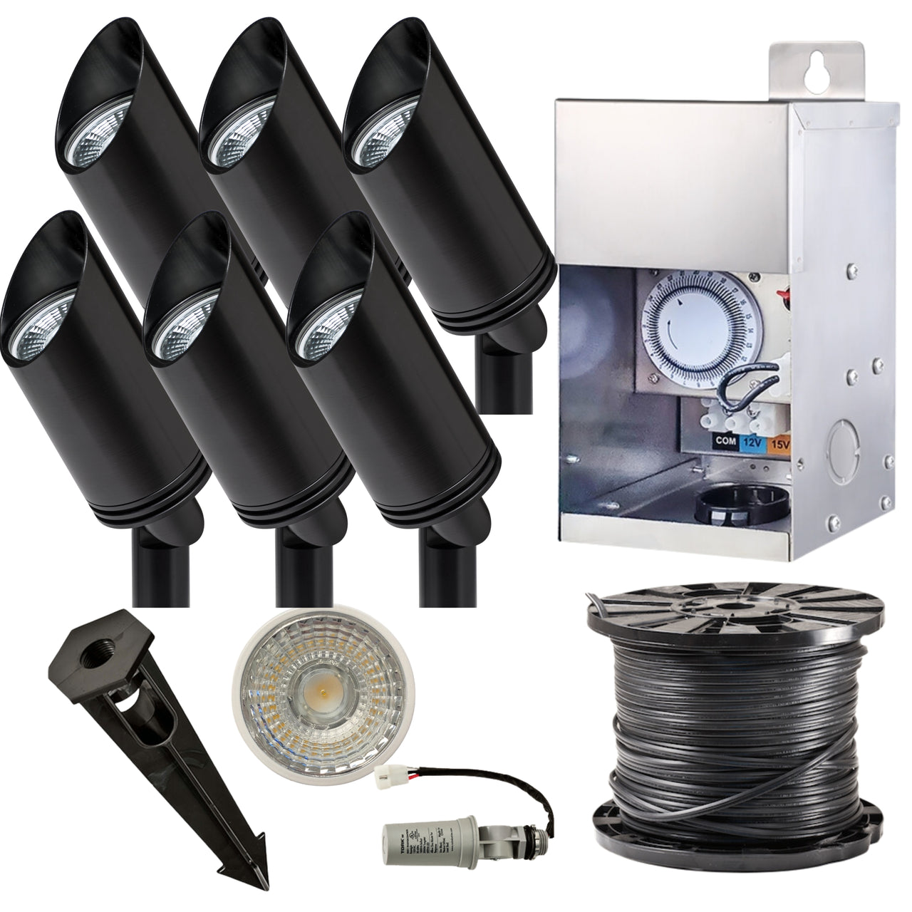 Spotlight Pack (6) Outdoor Landscape Lighting Bundle Kit My Store